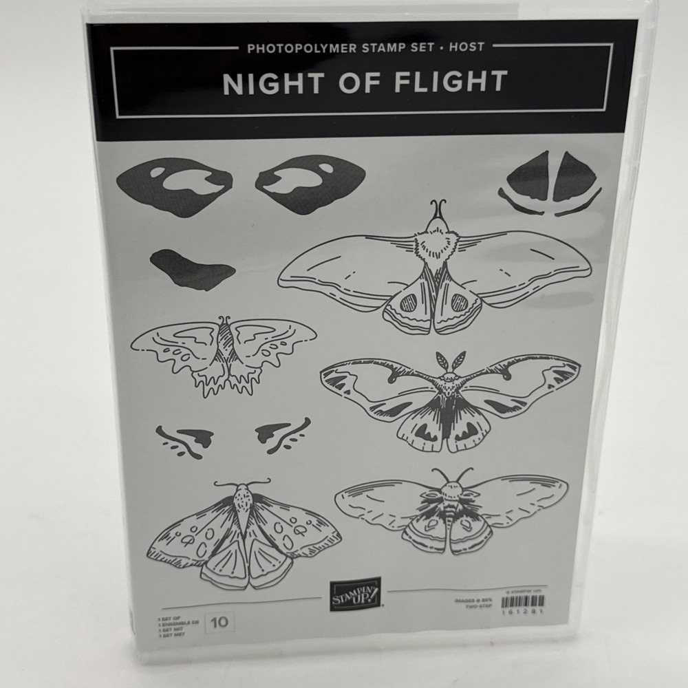 Stampin Up NIGHT OF‎ FLIGHT Stamp Set  Moth Images NEW